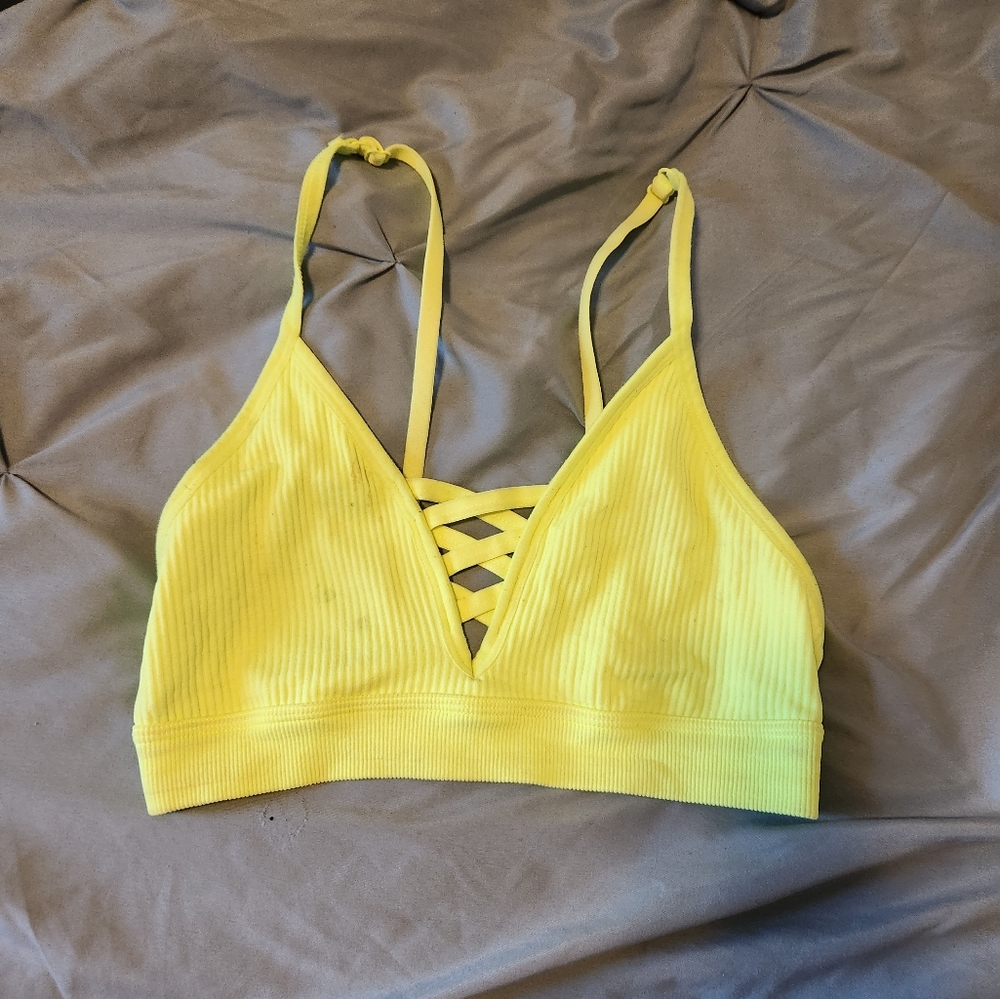 Pink yellow tank top